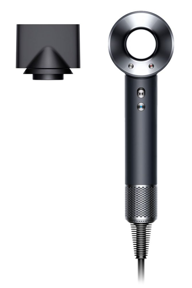 Refurbished Dyson Supersonic™ Origin hair dryer in Black/Nickel.